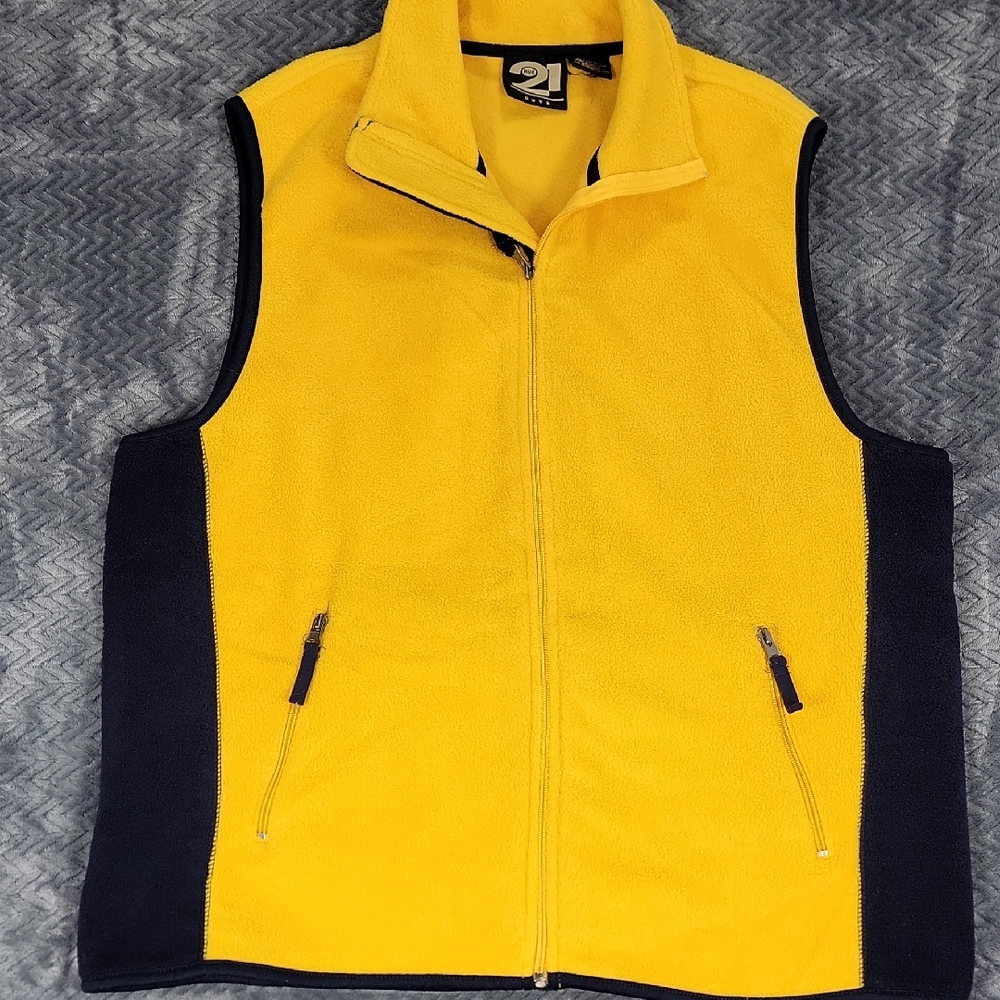 Men's Yellow and Black Vest